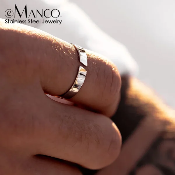 Anel Masculino Aço Inoxidável Banhado a Ouro 18K