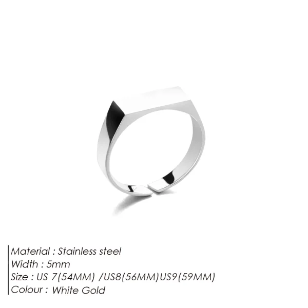 Anel Masculino em Aço Inoxidável Banhado a Ouro 18K - Image 7